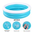 thumbnail image 3 of HIWENA Inflatable Kiddie Pool, 5ft Durable Kids Pool, Blue & White Round Baby Pool, 3 of 7