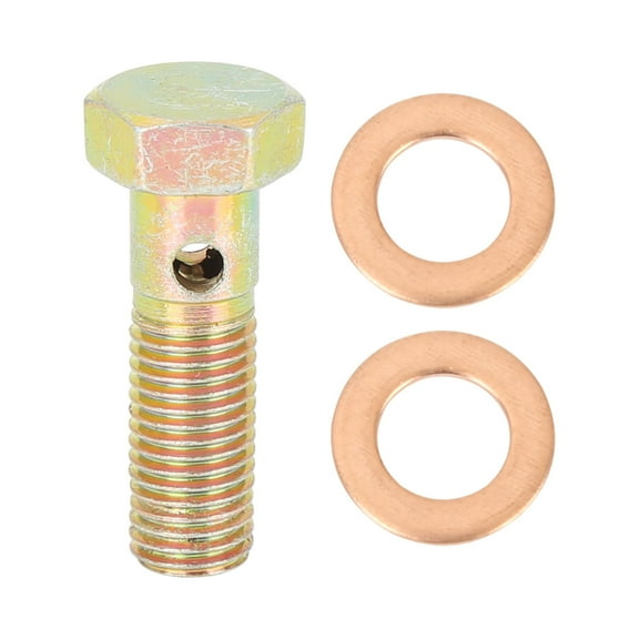 30mm M8x1.0mm Car Metric Thread Banjo Bolts Brake Fitting Adapter with 2pcs M8 Washers