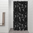 thumbnail image 2 of Black White Gothic Hand Snake Bat Pattern Shower Curtain 36"x72" ,Bathroom Decorative Shower Curtains Set with 12 Hooks,Modern Waterproof Washable Shower Curtain, 2 of 6