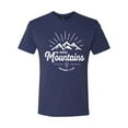 thumbnail image 2 of Matthew 17:20 He Moves Mountains | Mens Christian Premium Tri Blend T-Shirt, Vintage Navy, Small, 2 of 3