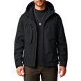 thumbnail image 2 of Sevevn Men Rain Jacket Attached Hood Regular Fit Waterproof Shell Fabric Full Zip Dual Chest Zip Pockets Side Pockets Cuffs Arm Patch For Hiking Wear, 2 of 9
