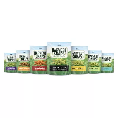 Harvest Snaps White Cheddar Baked Green Pea Snacks 3oz (Pack of 6)