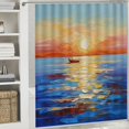 thumbnail image 6 of Pratyus Boat Ocean Sky Shower Curtain Waterproof Bath Kids Bathroom Decor Polyester Chic Modern Design with Hooks Various Sizes Easy Installation High Definition Print Easy Care 36"x72, 6 of 7