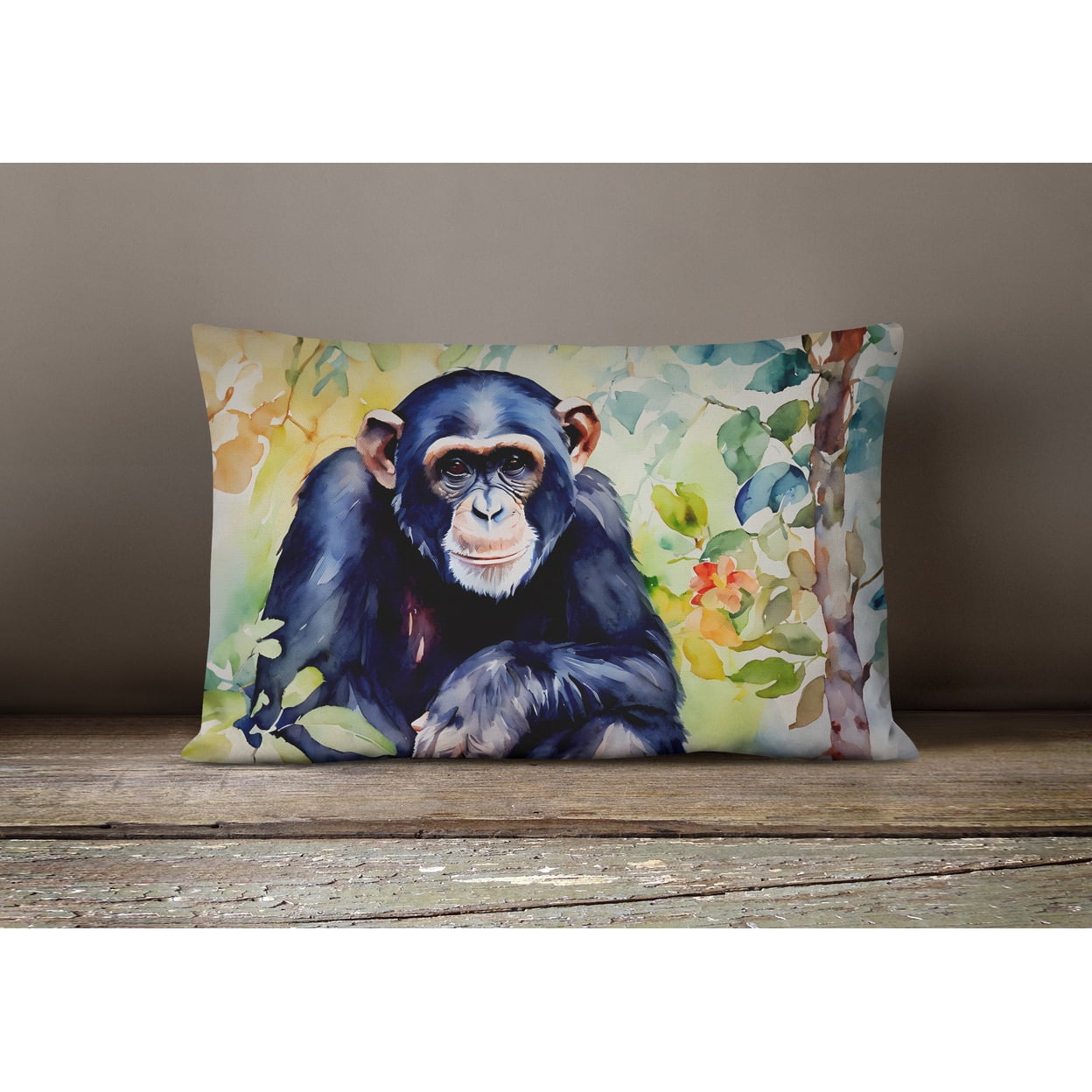 Chimpanzee Throw Pillow 12 in x 16 in