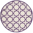 thumbnail image 4 of SAFAVIEH Cambridge Liz Geometric Wool Area Rug, Ivory/Purple, 8' x 10', 4 of 9