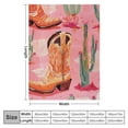 thumbnail image 4 of BCIIG Cowgirl Boots Throw Blanket  Desert Cactus Plant Fleece Blanket for Boys Girls Western Cowboy Boots Flannel Blanket Rustic Farmhouse Plush Blanket Bedroom Decor 50x60in, 4 of 6