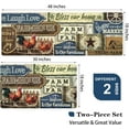 thumbnail image 3 of Farmhouse Kitchen Rugs [2 PCS] Anti-Fatigue Kitchen Mats for Floor Farm Rooster Splice Plaid Kitchen Rugs Non-Slip Washable Waterproof Cushioned Mat for Home/Office/Sink, 18''''x30''''+18''''x48'''', 3 of 6