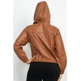 thumbnail image 5 of Faux Leather Hoodie Jacket, 5 of 5