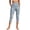 Blue#5, variant on Qingpeng Womens Capri Leggings Floral Printed High Waisted Tummy Control Capris Casual Trendy Yoga Pants with Pockets