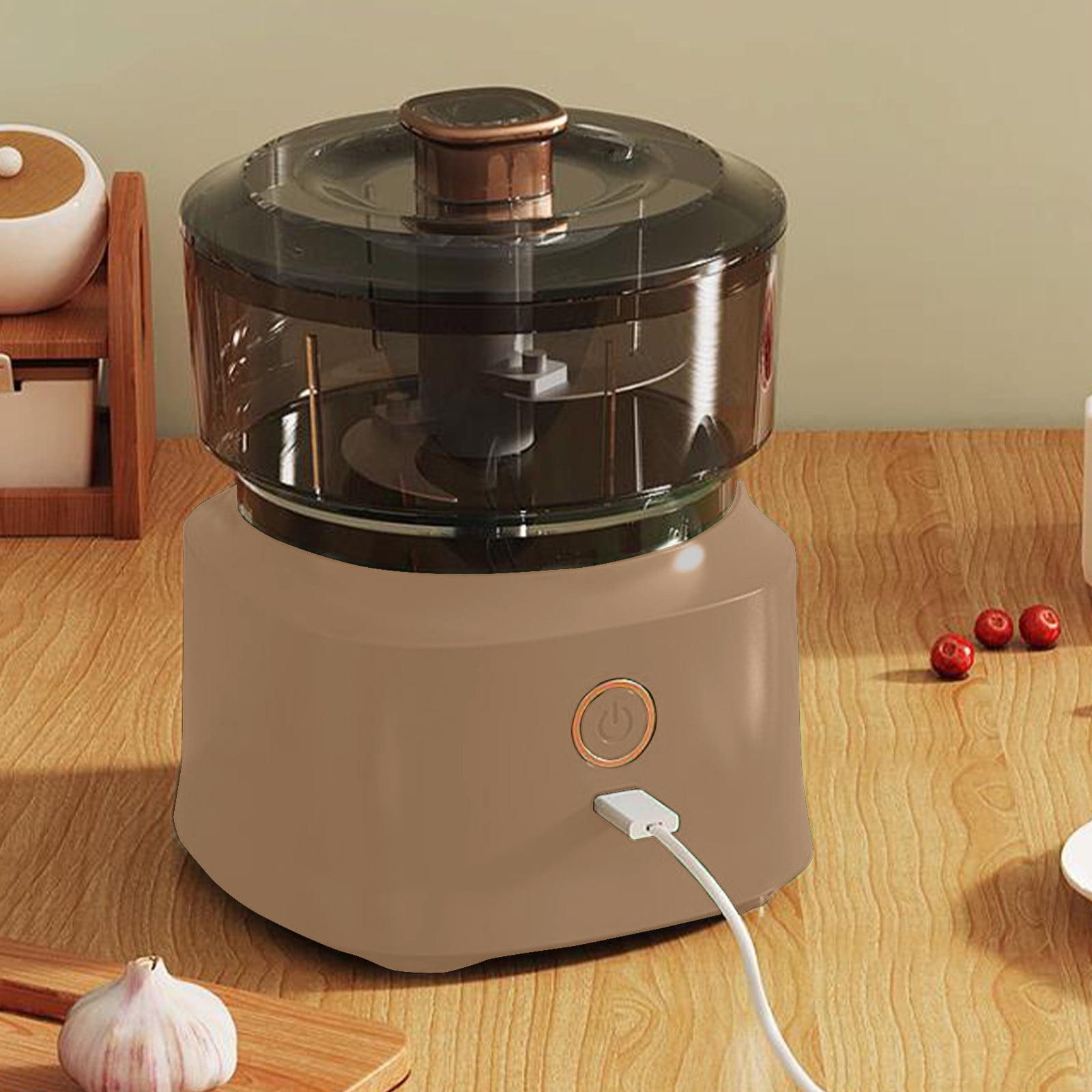 Specollect Clearance 2Pcs Mini Garlic Chopper,Food Processor,Portable Cordless Garlic Mincer Masher,Meat Grinder with USB Charging For Vegetable,Chili,Fruits,Ginger,Baby Food,Seasoning