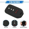 thumbnail image 4 of 2 Pcs 4 Button Smart Remote Key Shell Compatible for Honda Accord 2019-2021 Protector Silicone Black, 4 of 7