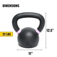 thumbnail image 3 of KETTLEBELL KINGS Powder Coat Kettebell Weights For Women and Men (10 kg), 3 of 7