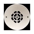 thumbnail image 1 of Achtek 2.5" Duct opening Solid Cast Aluminum Round Grille ( 4" Round Overall) | Powder Coated WHITE - With Holes For Wall / Ceiling, 1 of 10