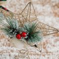 thumbnail image 5 of Adorno para árbol de Navidad con forma de estrella, estrella de metal con purpurina dorada, para árbol de Navidad de tamaño general, 5 of 5
