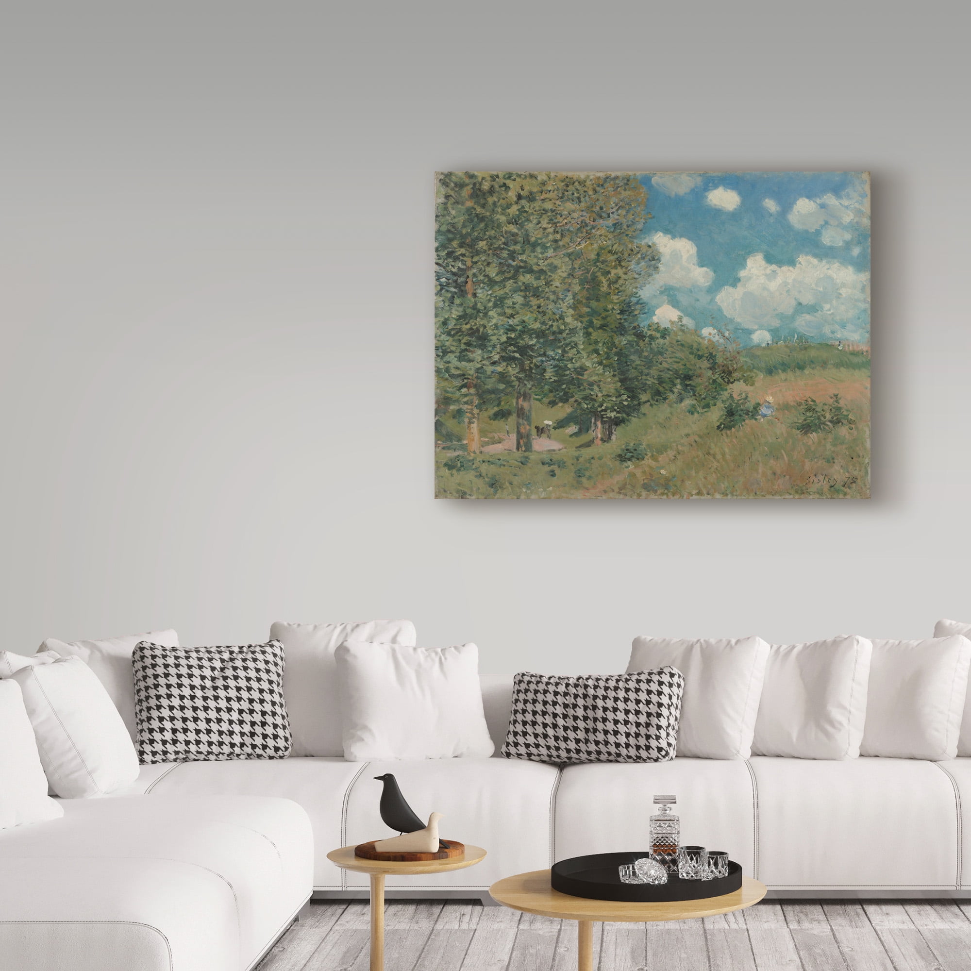 Trademark Fine Art 'The Road From Versailles To Saintgermain' Canvas Art by Alfred Sisley