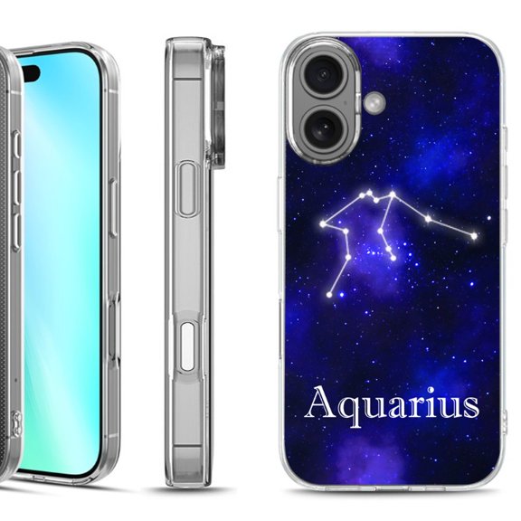 For iphone 16 Phone Case Cover, by OneToughShield - Aquarius