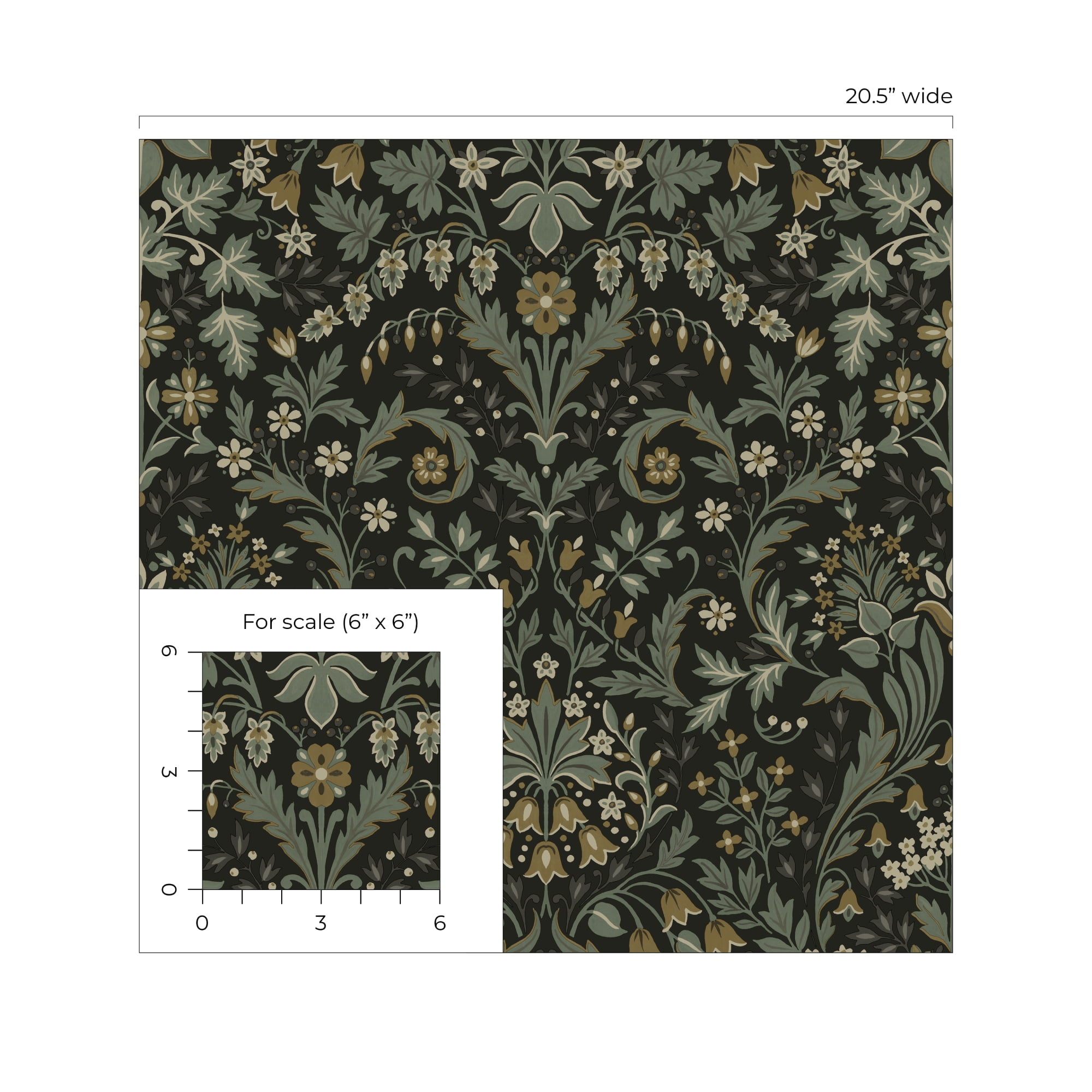 NextWall Green & Mauve Vintage Bird Garden Peel and Stick Wallpaper - 20.5 in. W x 9 ft. L Roll