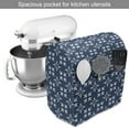 thumbnail image 2 of Indigo Stand Mixer Cover, Modern Design Floral Image Leaves Rose Petals Inspired Design Art Print, Kitchen Appliance Organizer Bag Cover with Pockets, 5 Quarts, Navy Blue and White, by Ambesonne, 2 of 4