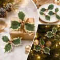 thumbnail image 5 of 10 Pcs Artificial Holly Berries, 5.12 inch Faux Berries Holly Leaves, Fake Berries with Green Leaves Christmas Tree Wreath Decor and Gift Box Warp, 5 of 6
