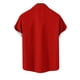 thumbnail image 4 of Mens Manga Corta Botón Abajo Camisas, Cuello de Vuelta Navidad Impresa Blusa, Top de Moda Casual, 4 of 4