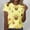 *Yellow, variant on ClodeEU Women's Cute Bee Print Short Sleeve Crewneck T-Shirt ,Dressy Loose Fit Basic Tee Orange,Womens Plus L
