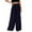 Blue, variant on Baqcunre Wide Leg Pants For Women Women Flowy Wide Leg Pants Elastic Waistband Drawstring Palazzo Pants With Side Pocket Loose Pocket Pants Jogger Pants For Women Pants For Women Black L