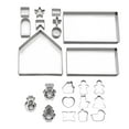thumbnail image 6 of 3. Holiday Stainless Steel Cookie Set for Christmas Baking House Molds with Rustproof Design, 6 of 8