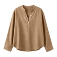 thumbnail image 5 of Linen Shirts For Women Gauze Tunic Tops For Women Gauze Shirts For Women Lightweight Linen Blouses For Women Oversized Linen Shirts For Women Summer Linen Tops Cotton Boho Tops, 5 of 6