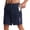 06# Navy, variant on Men's Athletic Running Shorts Quick Dry with Zipper Pockets Ice Silk Workout Gym Long Shorts with Zipper Pockets Gray S