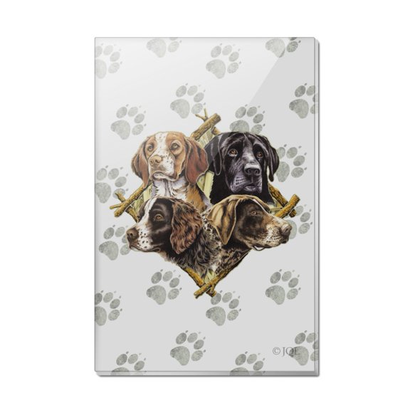 Dog Diamond Hunting Breeds Rectangle Acrylic Fridge Refrigerator Magnet