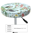 thumbnail image 4 of Kll Chinoiserie Floral Palm Tree Round Bar Chair Cushion Cover 13 Inch,Bar Stool Protector With Elastic, Soft Washable, 4 of 7