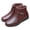 Wine, variant on Women Winter B𝗈𝗈𝑡𝑠 Comfortable S𝗅ip On Booties Warm Cotton Shoes with Thick Fl𝖾𝖾c𝖾 Li𝗇𝗂ng, Cozy Soft Plush Booties Casual Walking Shoes for Fall and Cold Weather