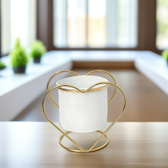 Homoyoyo White Metal Planter Pot for Indoor and Outdoor Spaces, Modern Minimalist Design Ideal for Home and Garden Decor