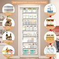 thumbnail image 6 of 8-Tier Over The Door Pantry Organizer with Mesh Baskets, Adjustable & Stable Hanging Spice Rack for Kitchen, Bathroom, Bedroom, and Baby Essentials Storage (16" W 8-Tiers, White), 6 of 15