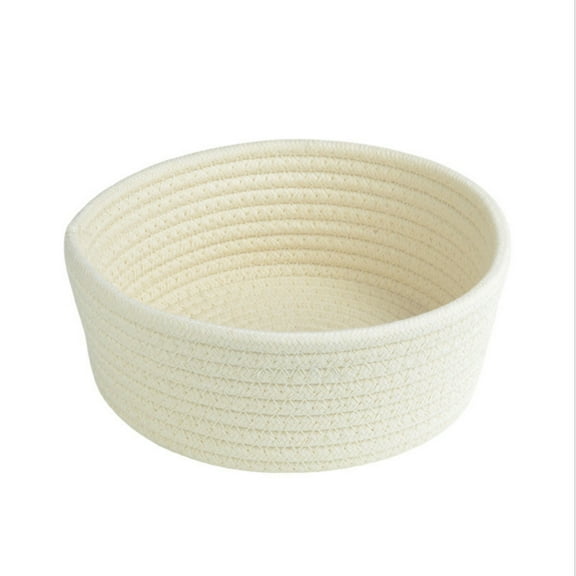 Zmeidao Small Woven Storage Basket, Cotton Rope Baskets for Gifts Empty, Dog Toys, Diapers, Towels, Bathroom Organization Bin