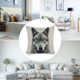 thumbnail image 3 of A lone wolf with blue eyes Linen toss pillowcase Decoration pillowcase Gift preferred 20x20" Cushion cover 2 set Sofa pillowcase Sofa bedroom living room car, 3 of 8