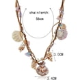 thumbnail image 5 of Boho Braided Rattan Shell Pendant Necklace Summer Hawaiian Beach Jewelry Shell Conch Pendant Choker Necklace for Women Handmade Wovening Hanging Multilayer Long Chain Friendship Waterproof Jewelry, 5 of 5