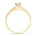 thumbnail image 4 of AFFY 0.50CT Round Lab Created Moissanite Diamond Solitaire Engagement Ring for Women in 14K Solid Yellow Gold-8.5, 4 of 7