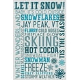 thumbnail image 3 of Jay Peak, Vermont, Let it Snow, Christmas, Typography (100% Cotton Tea Towel, Decorative Hand Towel, Kitchen and Home), 3 of 3