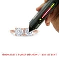 thumbnail image 7 of 1 3/4 CT Round & Cushion Cut Lab Created Moissanite Diamond Toi Et Moi 2-Stone Engagement Wedding Ring For Women In 14K Rose Gold Over Sterling Silver(G-H Color, VVS1 Clarity, 1.75 Cttw)-6, 7 of 7