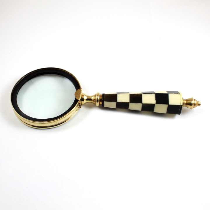 Maritime Treasures Brass Magnifier Glass Magnifying Classic Nautical Glasses of Designer Gold Magnifign Handheld Decorative