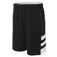 thumbnail image 2 of A4 Reversible Speedway 8" Short For Teen Male in Black/White | NB5334, 2 of 2