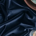 thumbnail image 4 of Navy Blue 52 X 84 Velvet Curtains for Bedroom & Living Room, Thermal Insulated Light Filtering Drapes, Noise Reducing Rod Pocket Window Treatments, 2 Panels, 4 of 5