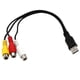 thumbnail image 1 of USB to 3 RCA Adapter Cable - Female Port to RGB AV Composite Video Converter Cord for TV DVD, 1 of 5