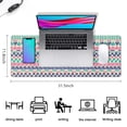 thumbnail image 5 of Long Mouse Pads for Desk,Pink and Blue Heart Shaped Boho Pattern Desk Mats on Top Of Desks, Desk Mouse Pad Extra Large with 3mm Non-Slip Base and Stitched Edge for Gaming,Office,Work,Home 31.5"x11.8", 5 of 6