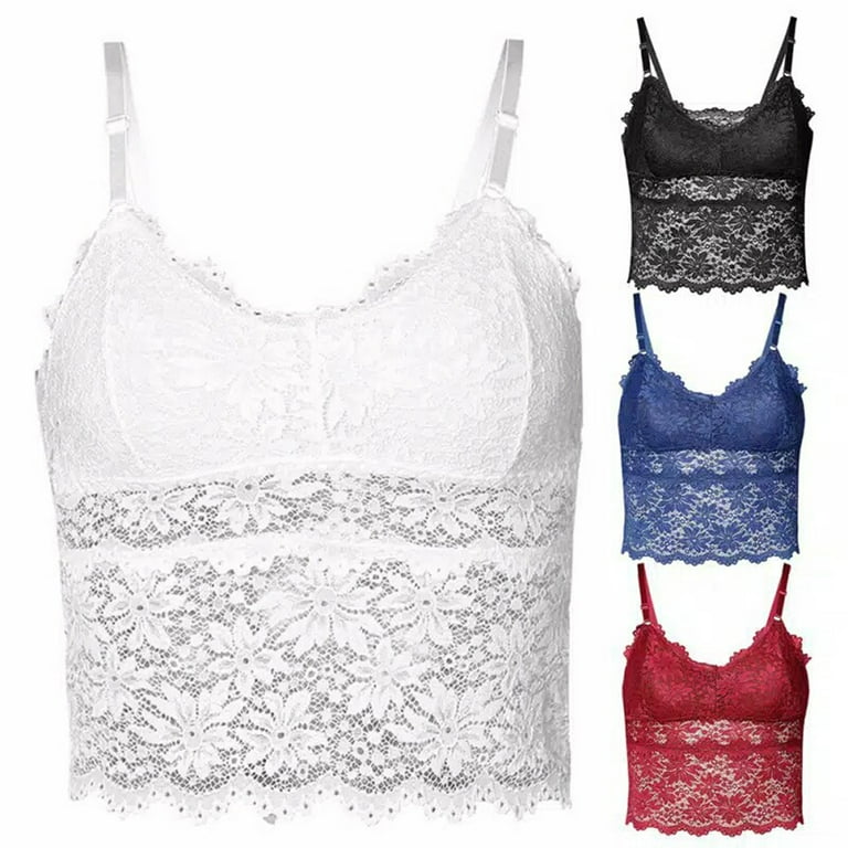 harmtty Two Pieces Sexy Women Floral Lace Underwear Solid Color