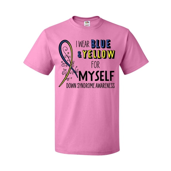 Inktastic I Wear Blue and Yellow for Myself- Down Syndrome awareness T-Shirt