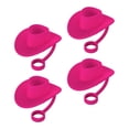 thumbnail image 4 of 2xCute Tapas De Paja Cubre Accesorios De Taza Regalos De Fiesta Cubierta De Puntas De Paja De Silicona 4 Piezas Rosa, 4 of 10