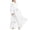 White, variant on XUNKUSGA Dresses for Girls Classic Soild Color Chiffon Layered Flare Sleeve Open Abaya Dress Casual Flowing Cardigan Dress Dubai Travel Party Maxi Abaya with Tie Belt,Brown