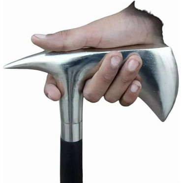 Antique Walking Cane Wooden Walking Cane Axe Shape Walking Stick Cane Grip to Easy Walking Cane Gift for Men & Women, Anniversary, Birthday, BLACK